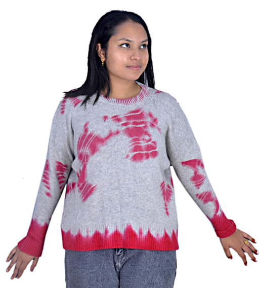 Batik Jumper Crew Neck Pullover